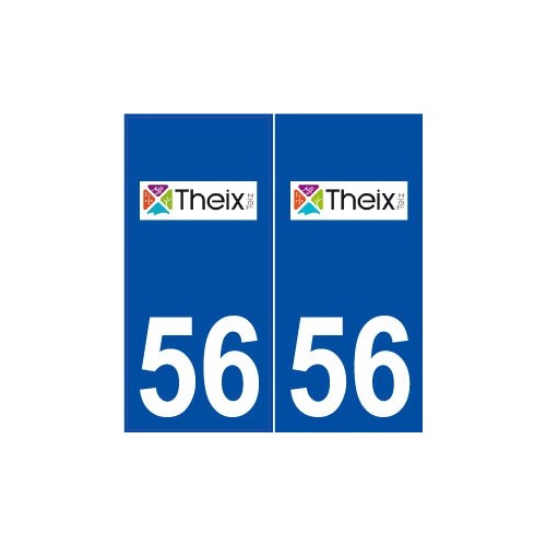 56 Theix logo autocollant plaque stickers ville