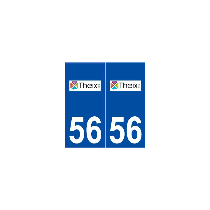56 Theix logo autocollant plaque stickers ville