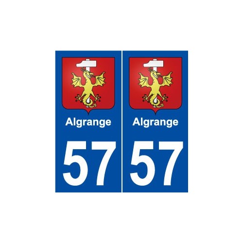 57 Algrange blason autocollant plaque stickers ville