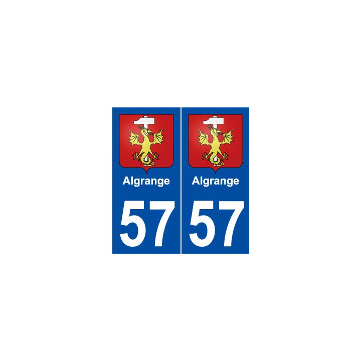 57 Algrange blason autocollant plaque stickers ville