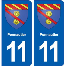 11 Pennautier blason ville autocollant plaque stickers