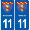 11 Pennautier blason ville autocollant plaque stickers