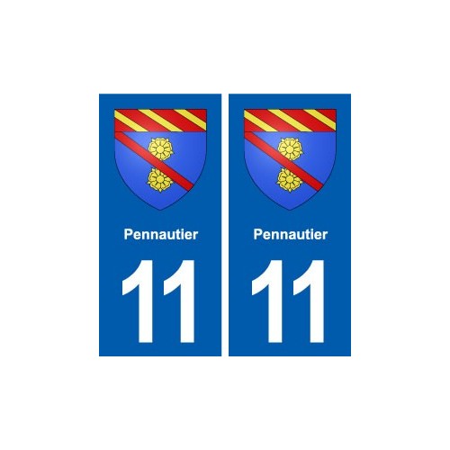 11 Pennautier blason ville autocollant plaque stickers
