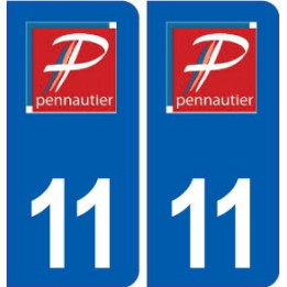 11 Pennautier logo ville autocollant plaque stickers