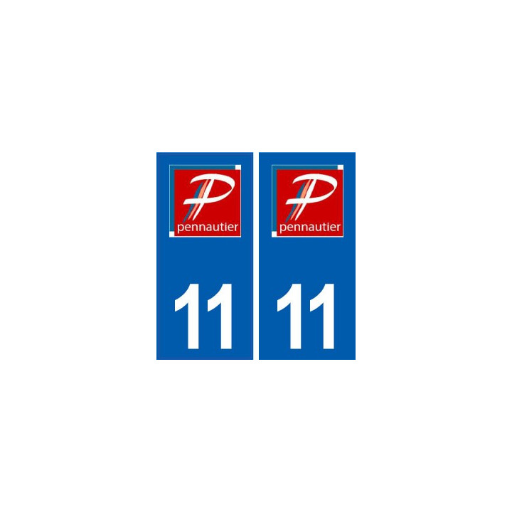 11 Pennautier logo ville autocollant plaque stickers