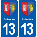 13 Barbentane blason ville autocollant plaque sticker