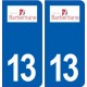 13 Barbentane logo ville autocollant plaque sticker
