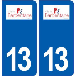 13 Barbentane logo ville autocollant plaque sticker