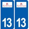 13 Barbentane logo ville autocollant plaque sticker