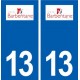 13 Barbentane logo ville autocollant plaque sticker