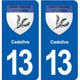 13 Cadolive blason ville autocollant plaque sticker