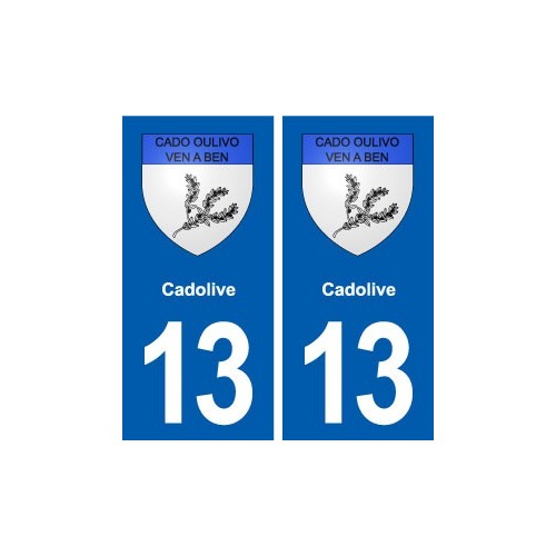 13 Cadolive blason ville autocollant plaque sticker