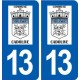 13 Cadolive logo ville autocollant plaque sticker