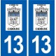 13 Cadolive logo ville autocollant plaque sticker