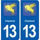 13 Charleval blason ville autocollant plaque sticker