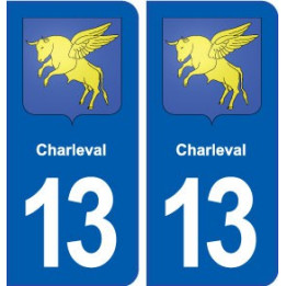 13 Charleval blason ville autocollant plaque sticker