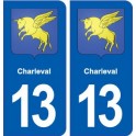 13 Charleval blason ville autocollant plaque sticker