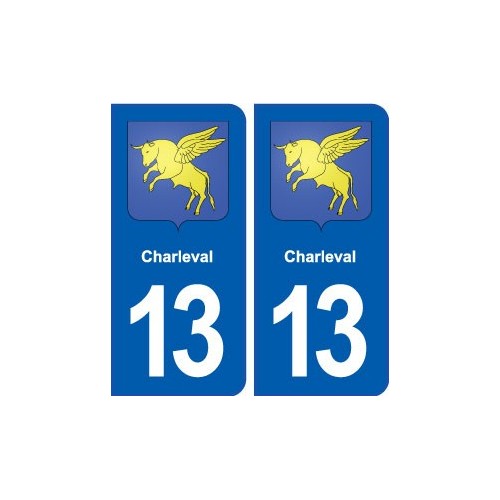 13 Charleval blason ville autocollant plaque sticker