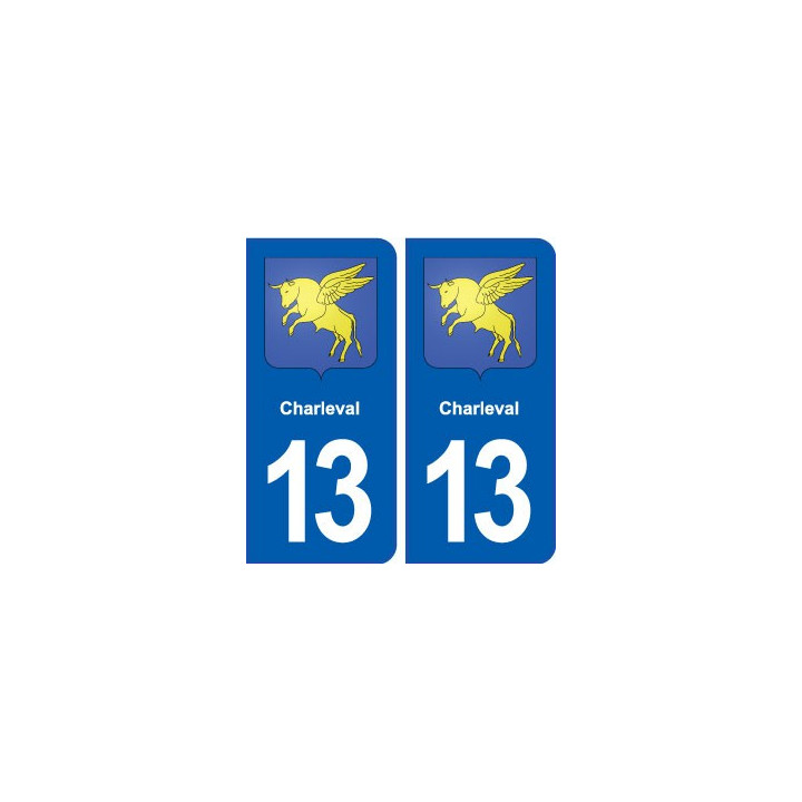 13 Charleval blason ville autocollant plaque sticker