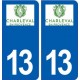 13 Charleval logo ville autocollant plaque sticker