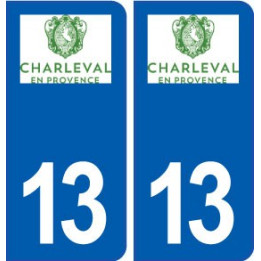 13 Charleval logo ville autocollant plaque sticker