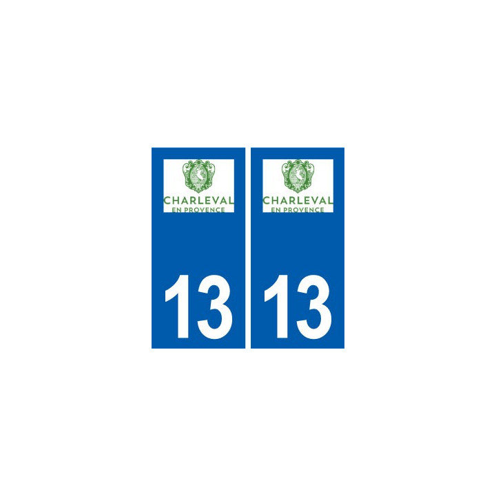 13 Charleval logo ville autocollant plaque sticker