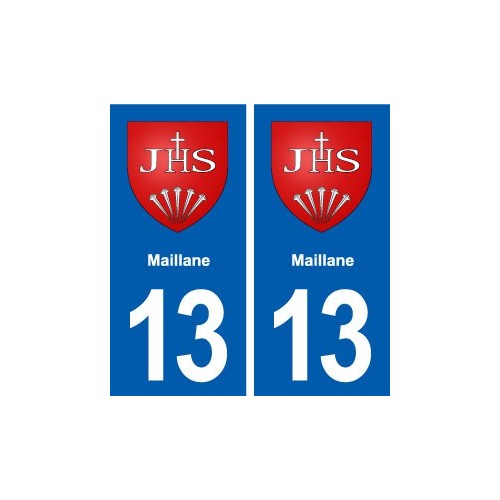 13 Maillane blason ville autocollant plaque sticker