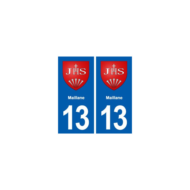 13 Maillane blason ville autocollant plaque sticker
