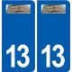 13 Maillane logo ville autocollant plaque sticker