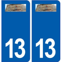 13 Maillane logo ville autocollant plaque sticker