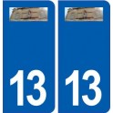 13 Maillane logo ville autocollant plaque sticker