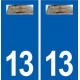 13 Maillane logo ville autocollant plaque sticker
