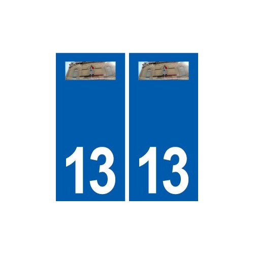 13 Maillane logo ville autocollant plaque sticker