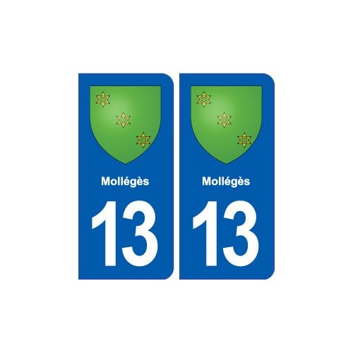 13 Mollégès blason ville autocollant plaque sticker