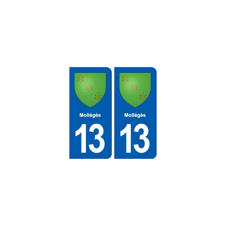 13 Mollégès blason ville autocollant plaque sticker