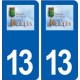 13 Mollégès logo ville autocollant plaque sticker