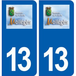 13 Mollégès logo ville autocollant plaque sticker