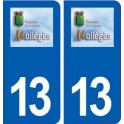 13 Mollégès logo ville autocollant plaque sticker