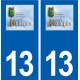 13 Mollégès logo ville autocollant plaque sticker