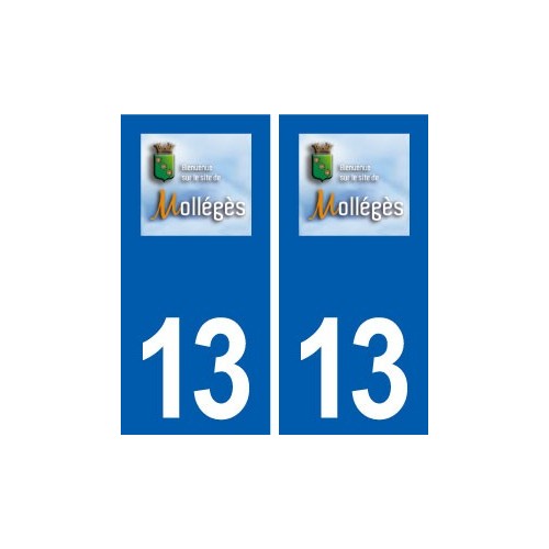 13 Mollégès logo ville autocollant plaque sticker
