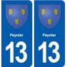 13 Peynier blason ville autocollant plaque sticker