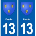 13 Peynier blason ville autocollant plaque sticker