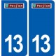 13 Peynier logo ville autocollant plaque sticker