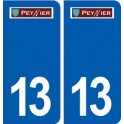 13 Peynier logo ville autocollant plaque sticker