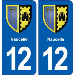 12 Naucelle blason ville autocollant plaque sticker