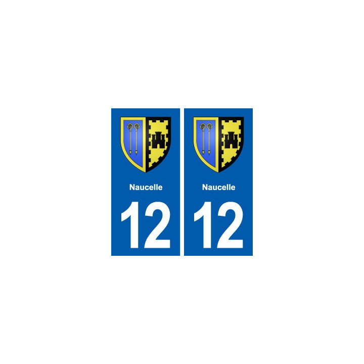 12 Naucelle blason ville autocollant plaque sticker