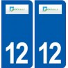 12 Naucelle logo ville autocollant plaque sticker