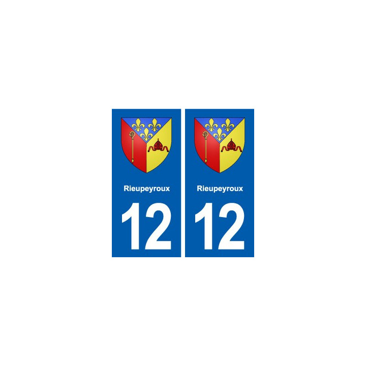 12 Rieupeyroux blason ville autocollant plaque sticker
