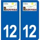 12 Rieupeyroux logo ville autocollant plaque sticker