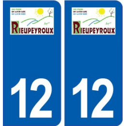 12 Rieupeyroux logo ville autocollant plaque sticker